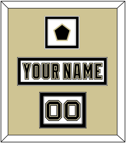 Pittsburgh Nameplate, Number (Shoulder) & Jersey Logo Patch - White Jersey (2002-2007) - Signature Tier 2
