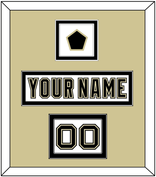 Pittsburgh Nameplate, Number (Shoulder) & Jersey Logo Patch - White Jersey (2002-2007) - Signature Tier 2