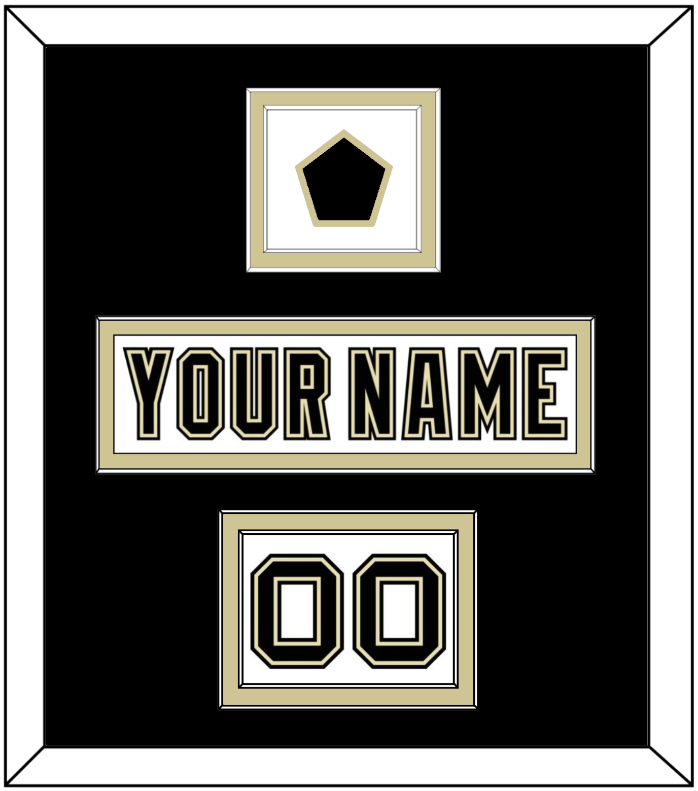 Pittsburgh Nameplate, Number (Shoulder) & Jersey Logo Patch - White Jersey (2002-2007) - Signature Tier 3