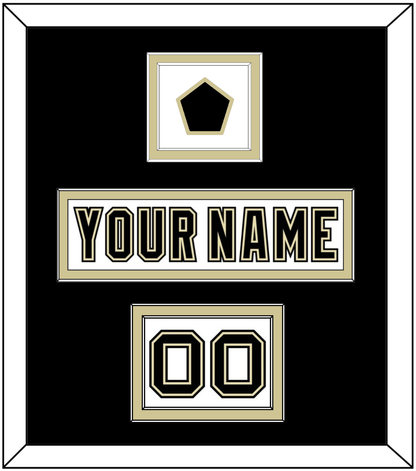 Pittsburgh Nameplate, Number (Shoulder) & Jersey Logo Patch - White Jersey (2002-2007) - Signature Tier 3