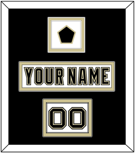 Pittsburgh Nameplate, Number (Shoulder) & Jersey Logo Patch - White Jersey (2002-2007) - Double Mat 3