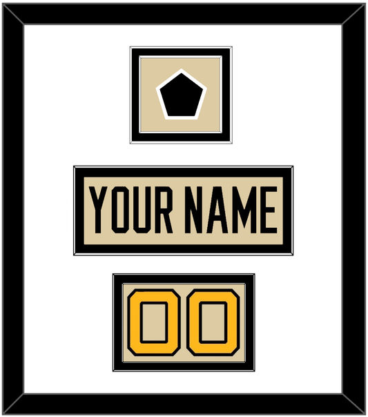 Pittsburgh Nameplate, Number (Shoulder) & 2023 Winter Classic Patch - Tan Jersey - Signature Tier 2