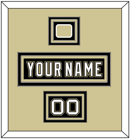 Pittsburgh Nameplate, Number (Shoulder) & Jersey Logo Patch - Black Jersey (2000-2007) - Premier Tier 2