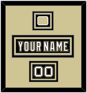 Pittsburgh Nameplate, Number (Shoulder) & Jersey Logo Patch - Black Jersey (2000-2007) - Triple Mat 2