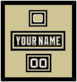 Pittsburgh Nameplate, Number (Shoulder) & Jersey Logo Patch - Black Jersey (2000-2007) - Triple Mat 2