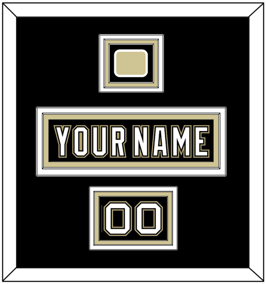 Pittsburgh Nameplate, Number (Shoulder) & Jersey Logo Patch - Black Jersey (2000-2007) - Premier Tier 3