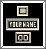 Pittsburgh Nameplate, Number (Shoulder) & Jersey Logo Patch - Black Jersey (2000-2007) - Triple Mat 3