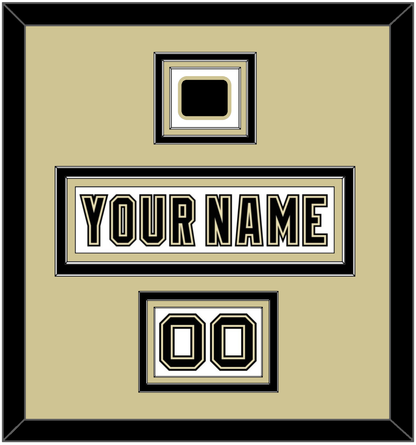Pittsburgh Nameplate, Number (Shoulder) & Jersey Logo Patch - White Jersey (2002-2007) - Premier Tier 2