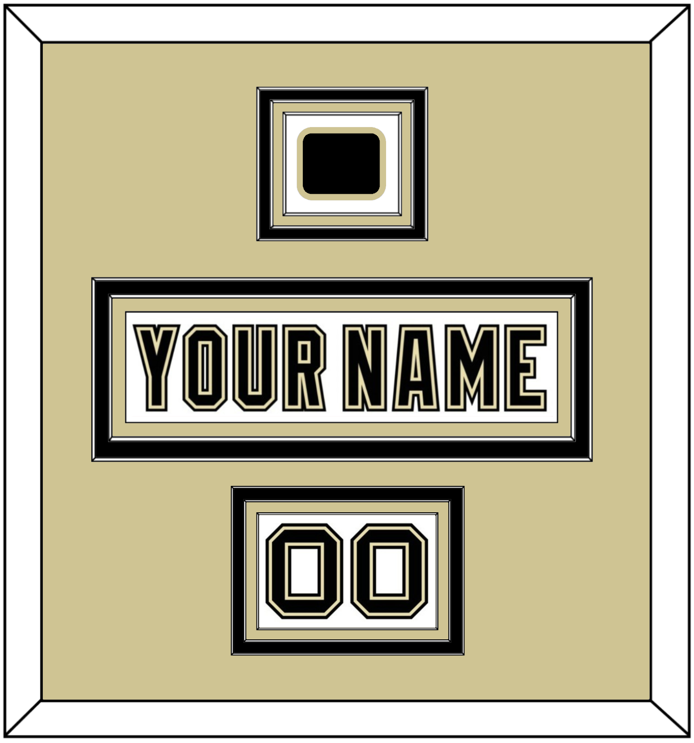 Pittsburgh Nameplate, Number (Shoulder) & Jersey Logo Patch - White Jersey (2002-2007) - Premier Tier 2