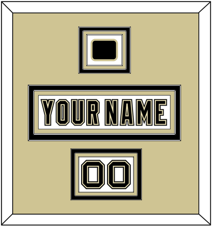 Pittsburgh Nameplate, Number (Shoulder) & Jersey Logo Patch - White Jersey (2002-2007) - Premier Tier 2