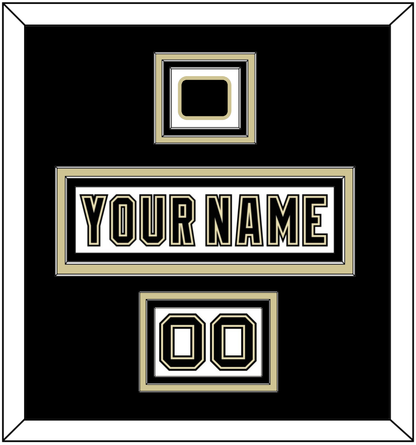Pittsburgh Nameplate, Number (Shoulder) & Jersey Logo Patch - White Jersey (2002-2007) - Premier Tier 3