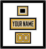 Pittsburgh Nameplate, Number (Shoulder) & 2023 Winter Classic Patch - Tan Jersey - Triple Mat 1