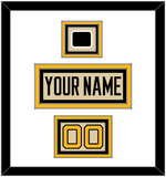 Pittsburgh Nameplate, Number (Shoulder) & 2023 Winter Classic Patch - Tan Jersey - Triple Mat 2