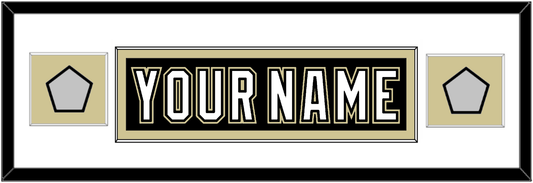 Pittsburgh Nameplate & 2 Stanley  Cup Champions Patches - Home Black (2007-2016) - Essential Tier 3