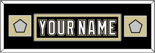 Pittsburgh Nameplate & 2 Stanley Cup Champions Patches - Home Black (2007-2016) - Essential Tier 4