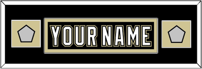 Pittsburgh Nameplate & 2 Stanley Cup Finals Patches - Home Black (2007-2016) - Essential Tier 4