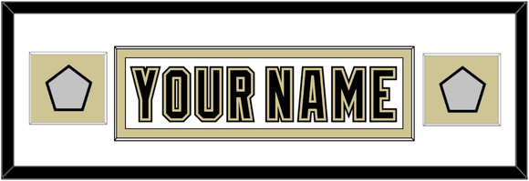 Pittsburgh Nameplate & 2 Stanley Cup Champions Patches - Road White (2007-2016) - Single Mat 4