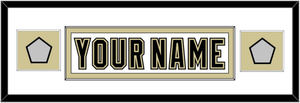 Pittsburgh Nameplate & 2 Stanley Cup Finals Patches - Road White (2007-2016) - Single Mat 4