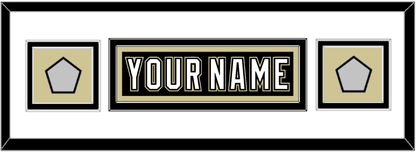 Pittsburgh Nameplate & 2 Stanley Cup Finals Patches - Home Black (2007-2016) - Signature Tier 4