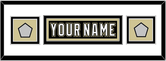 Pittsburgh Nameplate & 2 Stanley Cup Finals Patches - Home Black (2007-2016) - Signature Tier 4