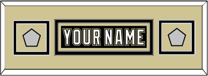 Pittsburgh Nameplate & 2 Stanley Cup Finals Patches - Home Black (2007-2016) - Signature Tier 5