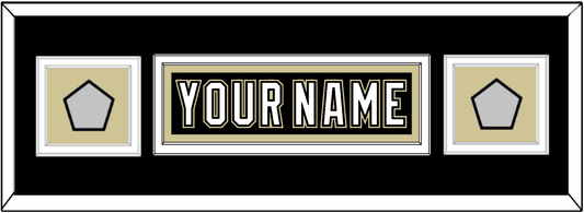 Pittsburgh Nameplate & 2 Stanley Cup Finals Patches - Home Black (2007-2016) - Signature Tier 6