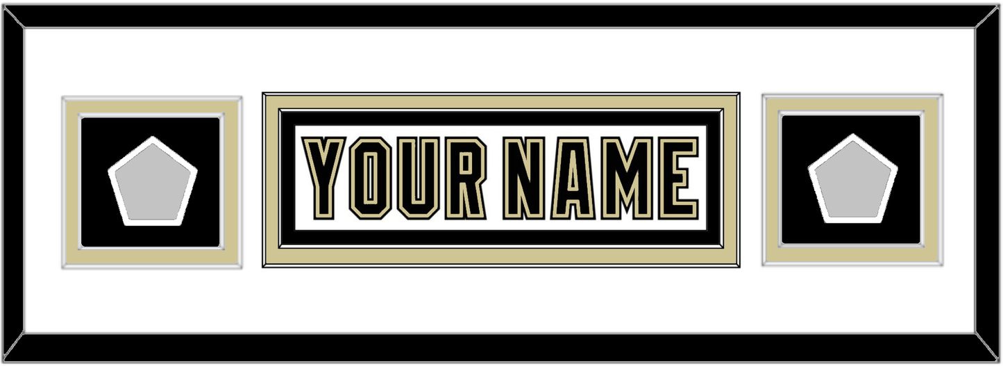 Pittsburgh Nameplate & 2 Stanley Cup Champions Patches - Road White (2007-2016) - Signature Tier 5