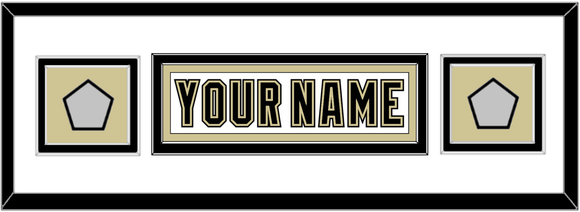 Pittsburgh Nameplate & 2 Stanley Cup Champions Patches - Road White (2007-2016) - Double Mat 6