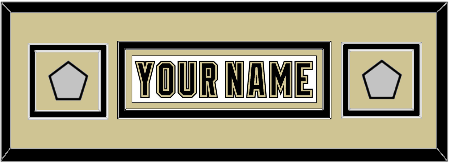 Pittsburgh Nameplate & 2 Stanley Cup Finals Patches - Road White (2007-2016) - Signature Tier 7