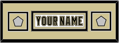 Pittsburgh Nameplate & 2 Stanley Cup Finals Patches - Road White (2007-2016) - Signature Tier 7