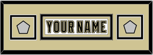 Pittsburgh Nameplate & 2 Stanley Cup Finals Patches - Road White (2007-2016) - Double Mat 7