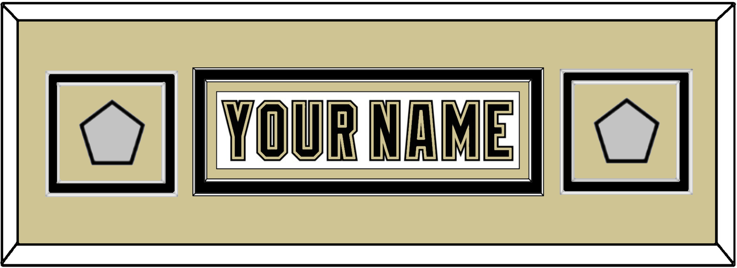 Pittsburgh Nameplate & 2 Stanley Cup Champions Patches - Road White (2007-2016) - Signature Tier 7
