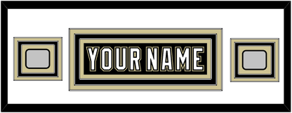 Pittsburgh Nameplate & 2 Stanley Cup Champions Patches - Home Black (2007-2016) - Premier Tier 3