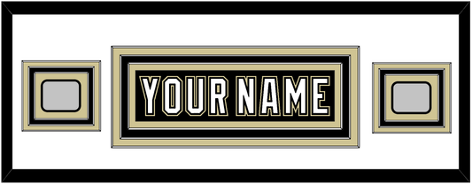 Pittsburgh Nameplate & 2 Stanley Cup Champions Patches - Home Black (2007-2016) - Premier Tier 3