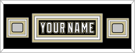 Pittsburgh Nameplate & 2 Stanley Cup Finals Patches - Home Black (2007-2016) - Premier Tier 4