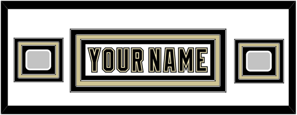 Pittsburgh Nameplate & 2 Stanley Cup Champions Patches - Road White (2007-2016) - Triple Mat 4