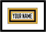 Pittsburgh Nameplate - Reverse Retro White (2020-2021) - Triple Mat 1