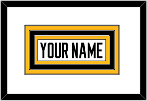 Pittsburgh Nameplate - Road White - Triple Mat 1