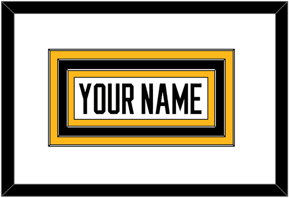 Pittsburgh Nameplate - Road White - Triple Mat 1