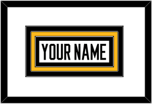 Pittsburgh Nameplate - Road White - Triple Mat 2