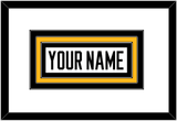 Pittsburgh Nameplate - Road White - Triple Mat 2