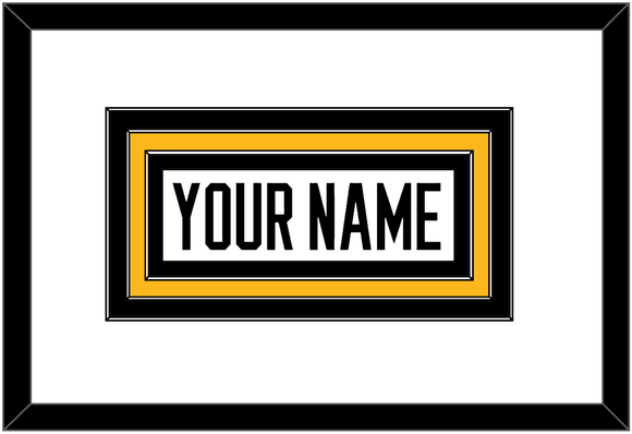 Pittsburgh Nameplate - Home White (1988-1992) - Triple Mat 2