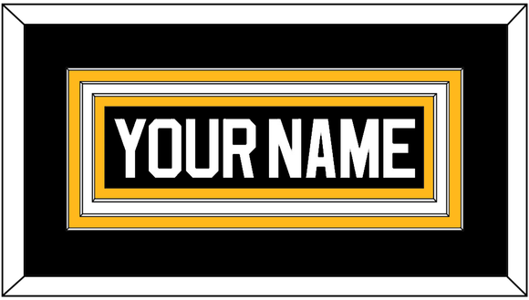 Pittsburgh Nameplate - Road/Alternate Black (1995-2002) - Triple Mat 1