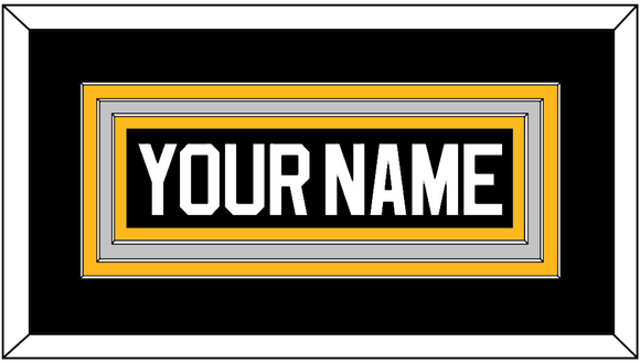 Pittsburgh Nameplate - Road/Alternate Black (1995-2002) - Triple Mat 2