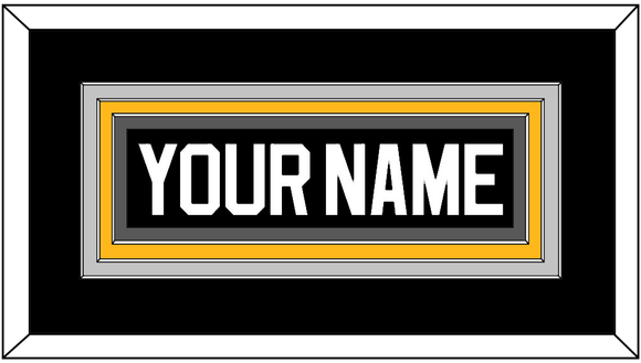 Pittsburgh Nameplate - Road/Alternate Black (1995-2002) - Triple Mat 3