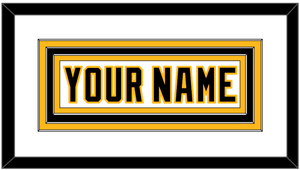 Pittsburgh Nameplate - Home White (1992-2002) - Triple Mat 1