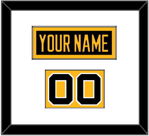 Pittsburgh Nameplate & Number (Shoulder) - Home Black - Essential Tier 1