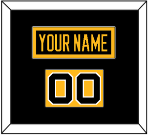 Pittsburgh Nameplate & Number (Shoulder) - Home Black - Single Mat 2