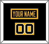 Pittsburgh Nameplate & Number (Shoulder) - Home Black - Single Mat 2