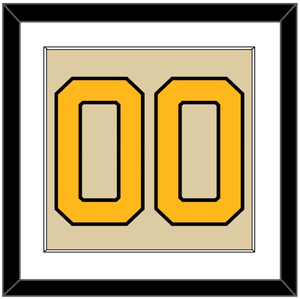 Pittsburgh Number (Back) - 2023 Winter Classic Tan - Single Mat 1